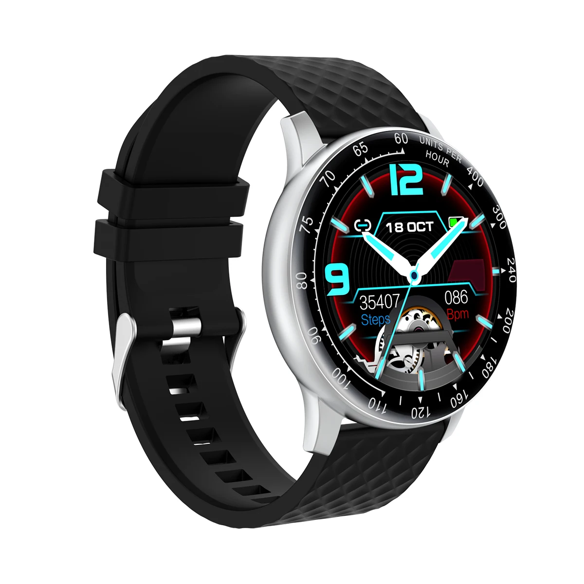 

New H30 SMARTWATCH 1.28-INCH Pedometer Heart Rate, Blood Pressure Bluetooth Silicone Watch