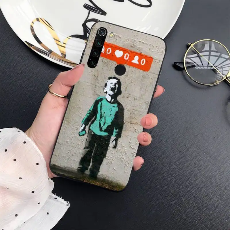 

Street Art Banksy Graffit Phone Cases For Xiaomi Redmi 7 8 9t a3Pro 9se k20 mi8 max3 lite 9 note 9s 10 pro