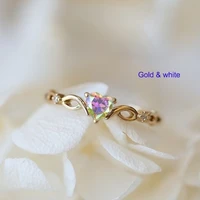 exquisite women dainty skyblue heart shaped sapphire diamond gemstone ring