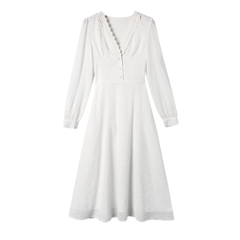 

Lace white skirt 2021 spring new Korean ladies slim fashion women's dress casual skirt