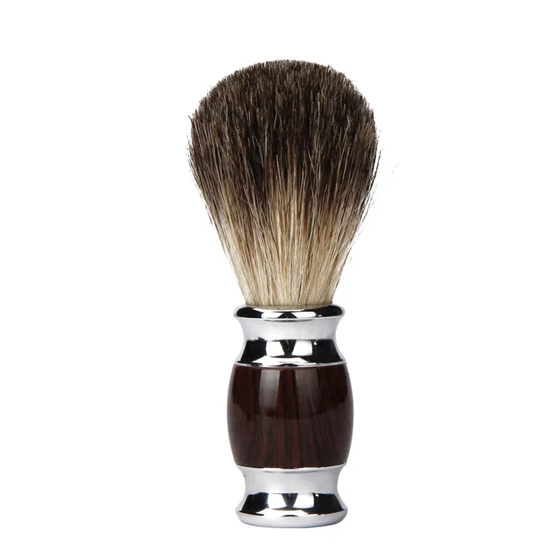 Qshave, Мужская щетка для бритья из чистого барсука, дерево,, для бритвы, безопасная, прямая, Классическая, безопасная бритва, деревянная, для бритья, Мужская щетка