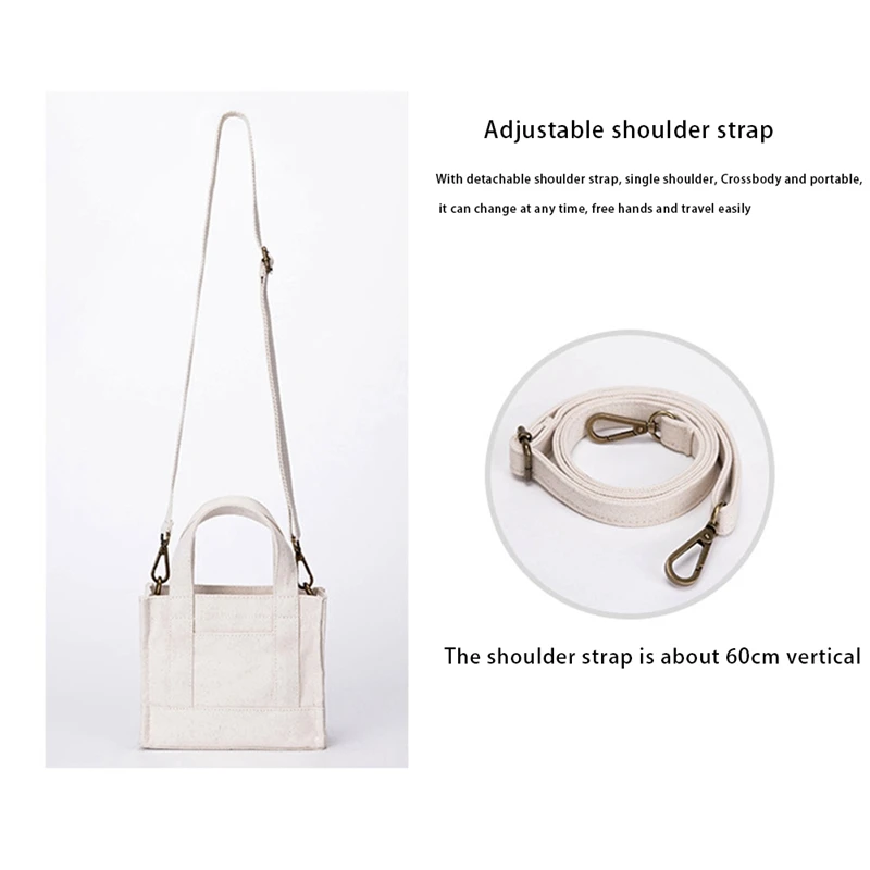 

Simple Straddle Single Shoulder Canvas Small Square Bag