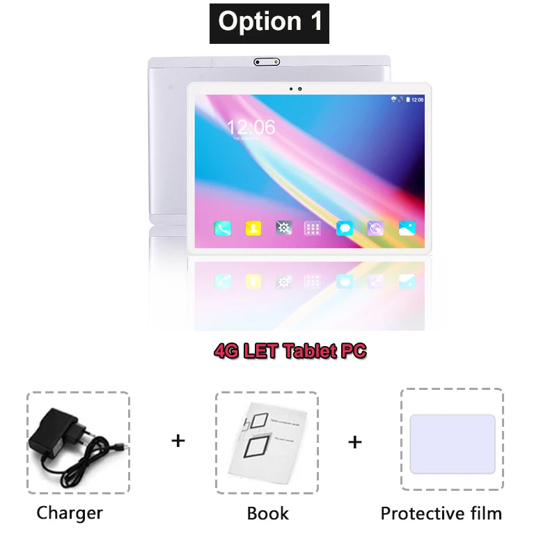 Bundle 1 Android 9,0 планшетный ПК 10 дюймов ram 6GB rom 128GB 10 core 1920*1200 ips 2.5D закаленный экран 4G Телефонный звонок 5G планшеты с модулем Wi-Fi 10,1” - Bundle: Bundle 1