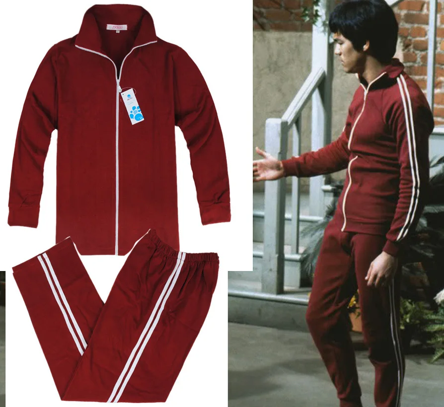 Брюс Ли кунг фу Униформа длинные уличные фильмы спортивный костюм Jeet Kune Do