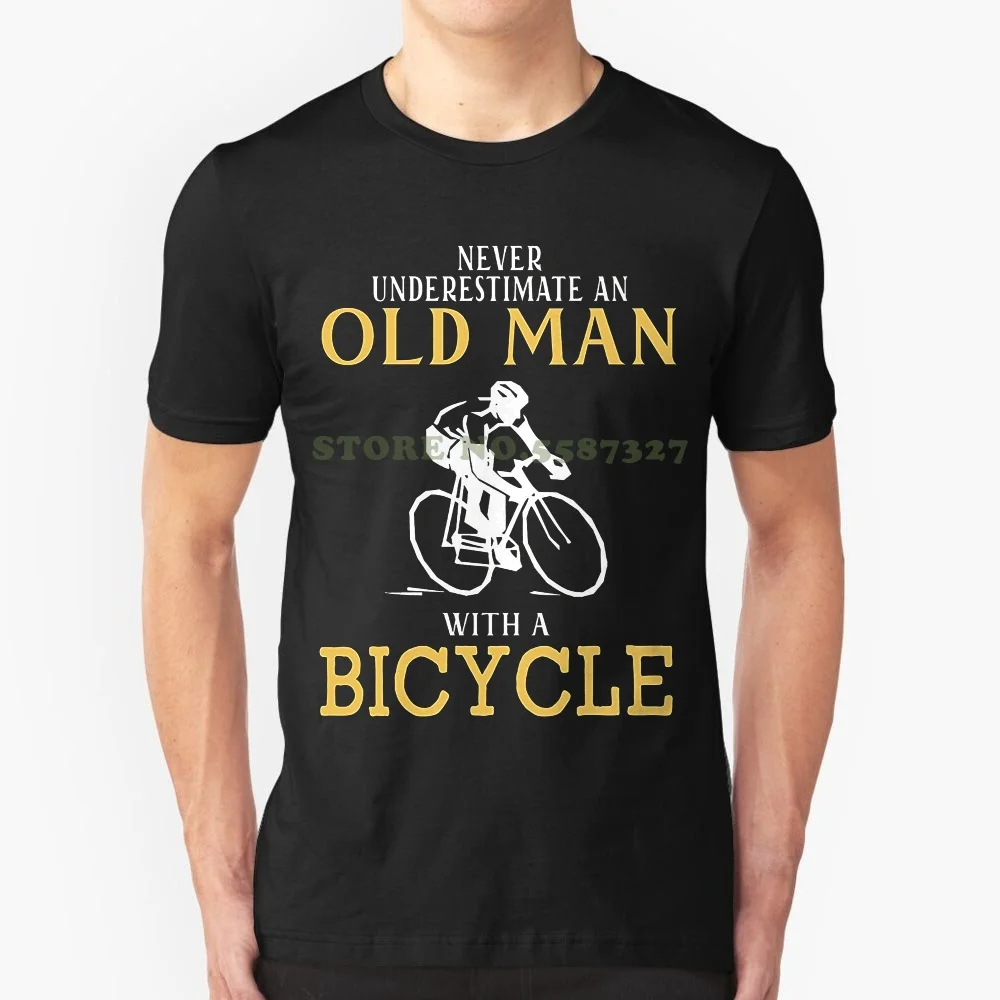 

Футболка мужская круглая с принтом, недорогая цена, никогда не подучит старого человека с велосипедной футболкой