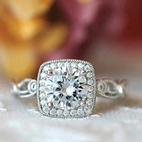 fashion sparkly square zircon color ring for women engagement wedding shiny ring party jewelry female ring