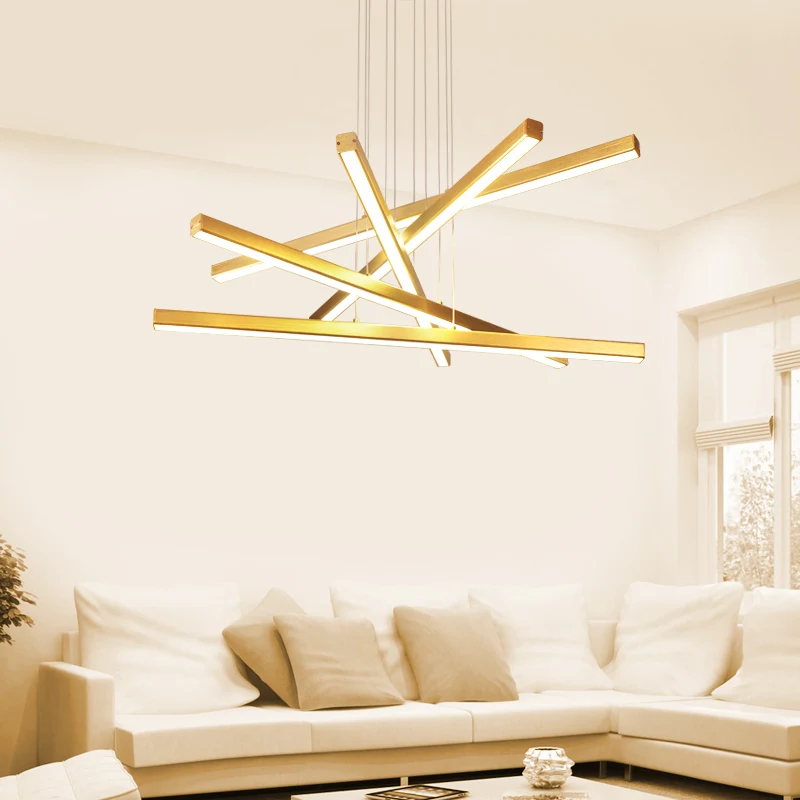 Современный светодиодный алюминиевый подвесной светильник для гостиной