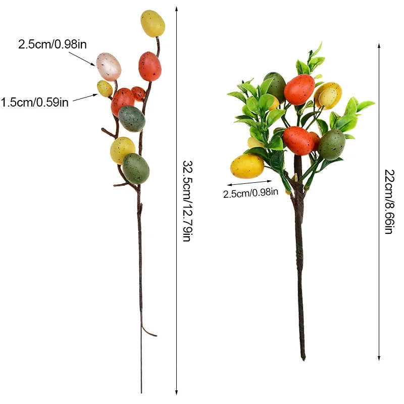1 шт. пасхальное яйцо дерево креативные ветки окрашенные яйца искусственные