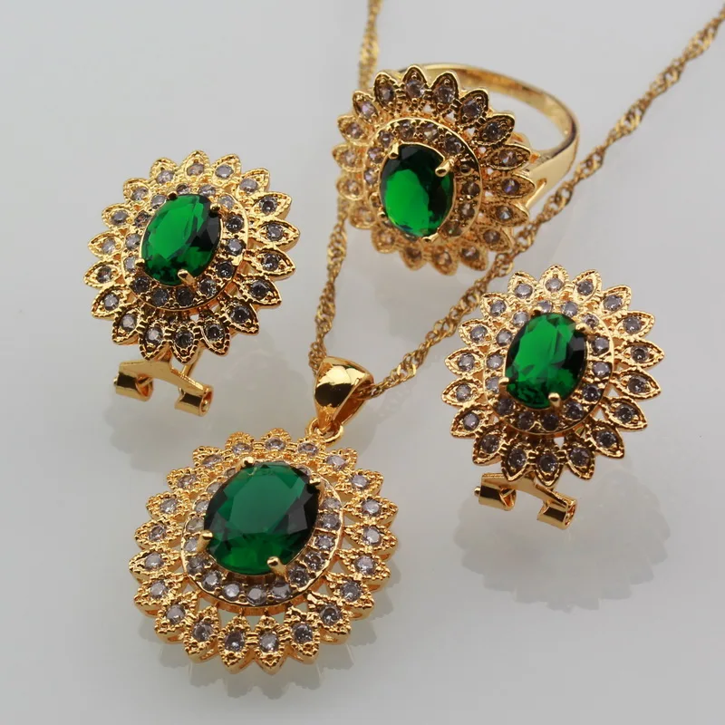 Эксклюзивные большие комплекты ювелирных украшений желтого и золотого цвета с