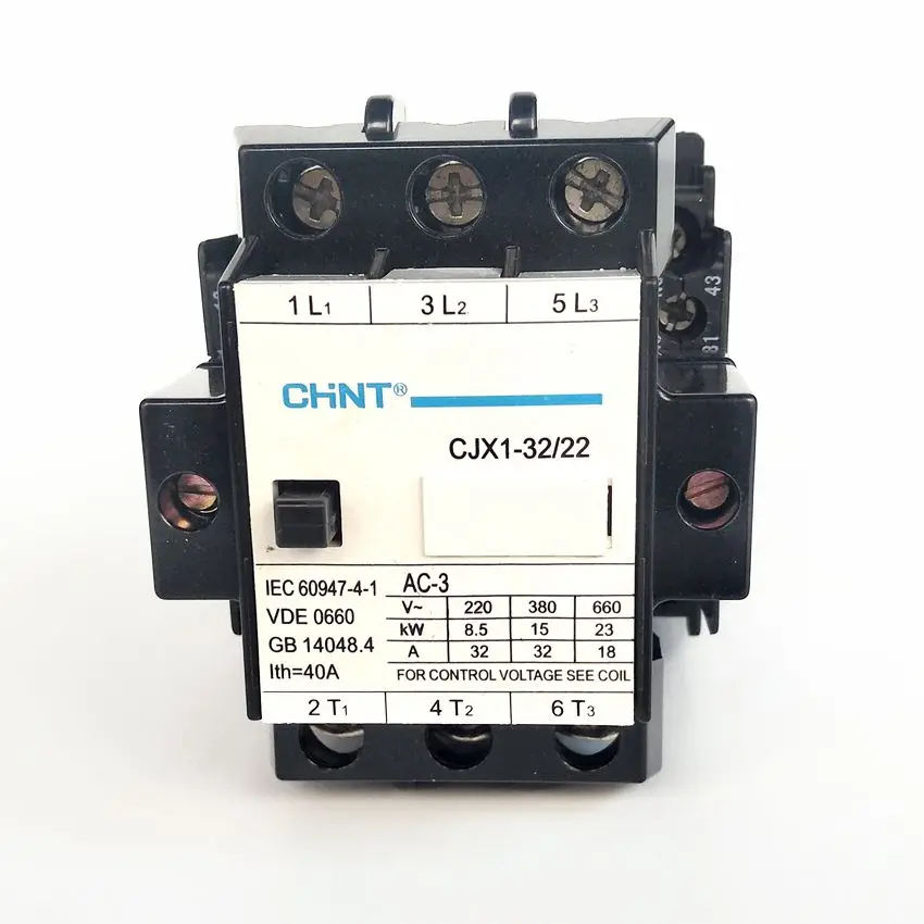 

Китайский контактор CJX1-32/22 2NO + 2NC 32A контактор переменного тока AC220v 380В 110В 24В 36В