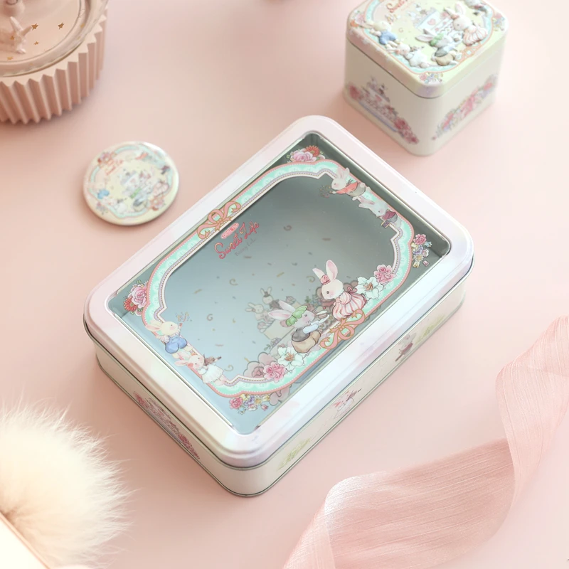 Пользовательский кролик Свадебная коробка для печенья креативная прямоугольная