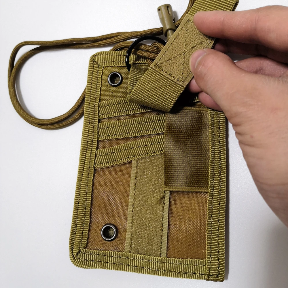Molle Охота карман для удостоверения личности-тактическая сумка органайзер для файлов, папок сумка в стиле милитари нейлон груди висит Molle держатель для карт