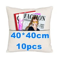 40%c3%9740cm sublimation pillowcase blank linen pocket pillow case cushion cover 10pcs