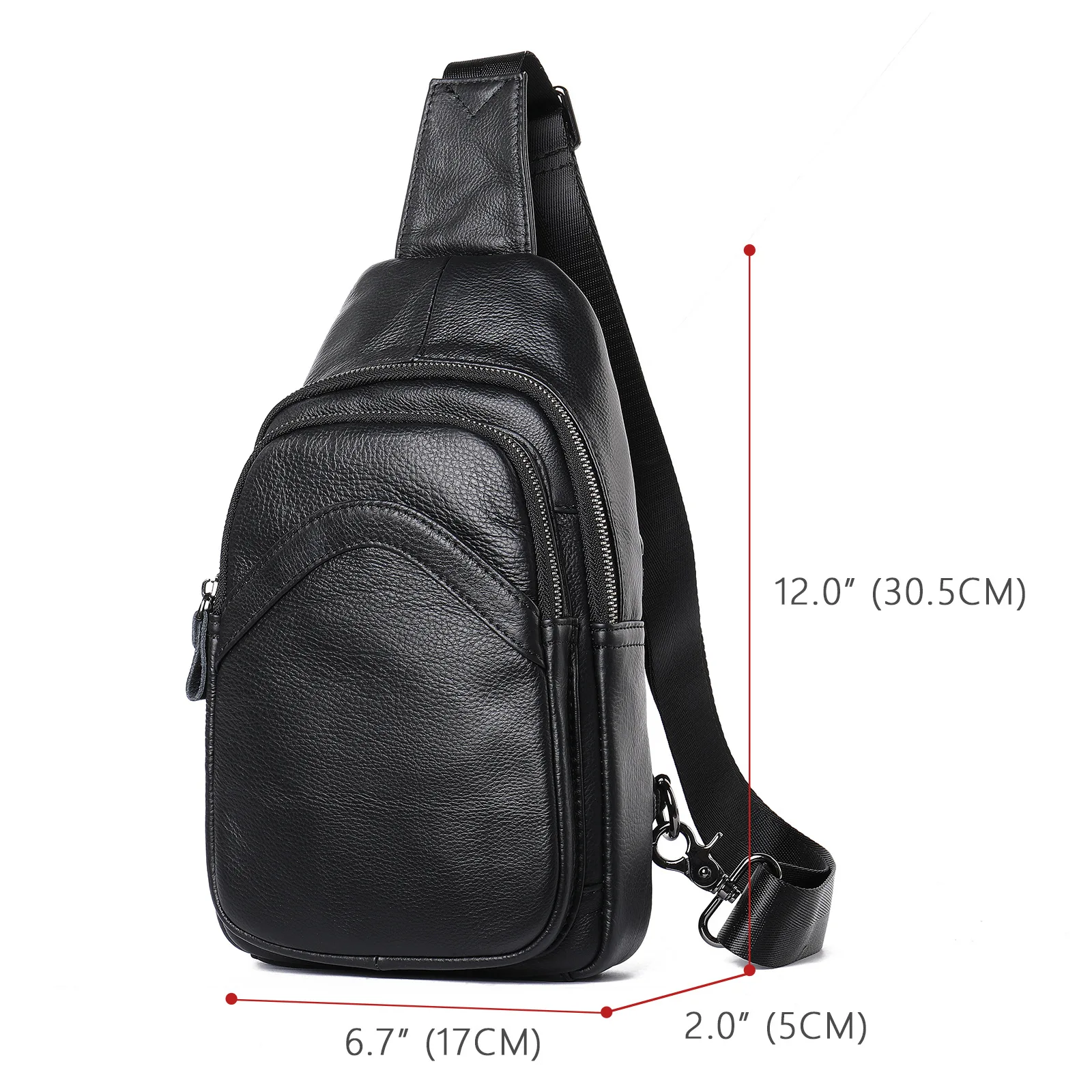 

Casual Crossbody Bags for Men 2021 Genuine Leather Male Messenger Sling Bag Waterproof Man Chest Bag Travel Shoulder Strap Pack