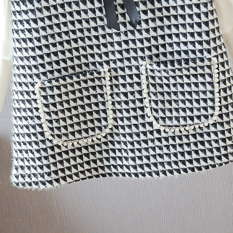 2 шт. клетчатое платье с длинным рукавом вечерние осень/зиму | Детская одежда и