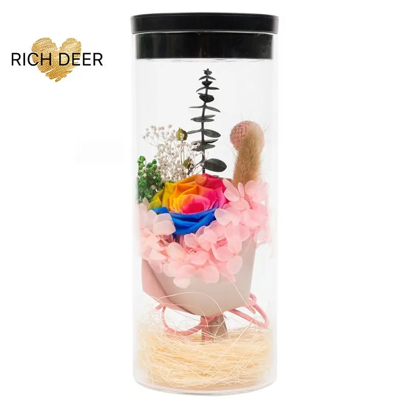 Светодиодный светильник с искусственным розовым стеклом для сенсорного