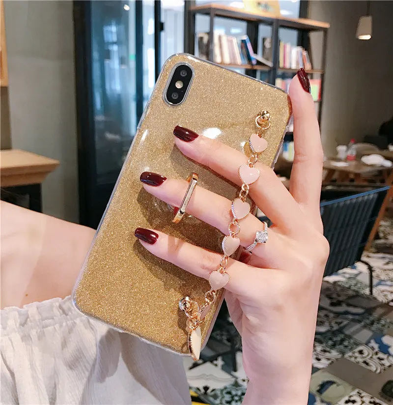 Диаманта Bling Роскошный Браслет ремешок чехол для Oneplus 3 3t 5 6 комплектов/партия