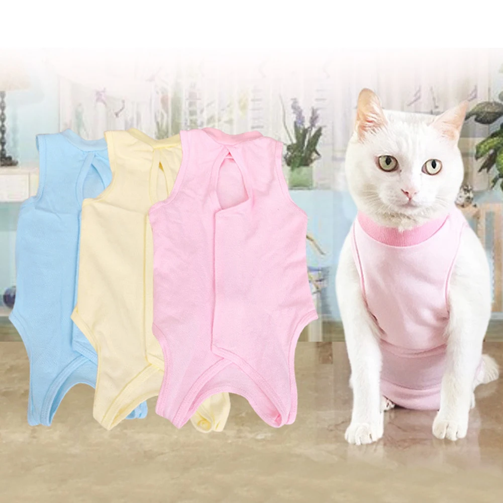 

New Arrival Pet Cats Recovery Weaning Suit Breathable Elastic Vest Wound Protection Clothes Wholesale Dropshipping