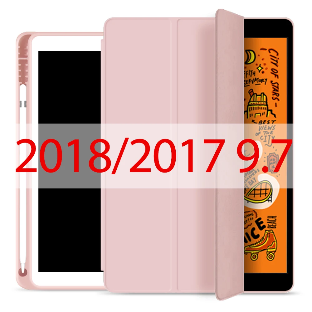 Baby powder 9.7 Чехол для Ipad чехол для Ipad Air 10,5 дюймов / Новинка с держателем для карандашей кожаный чехол для IPad MINI 5 Чехол Pro 11 - Цвет: Baby powder 9.7