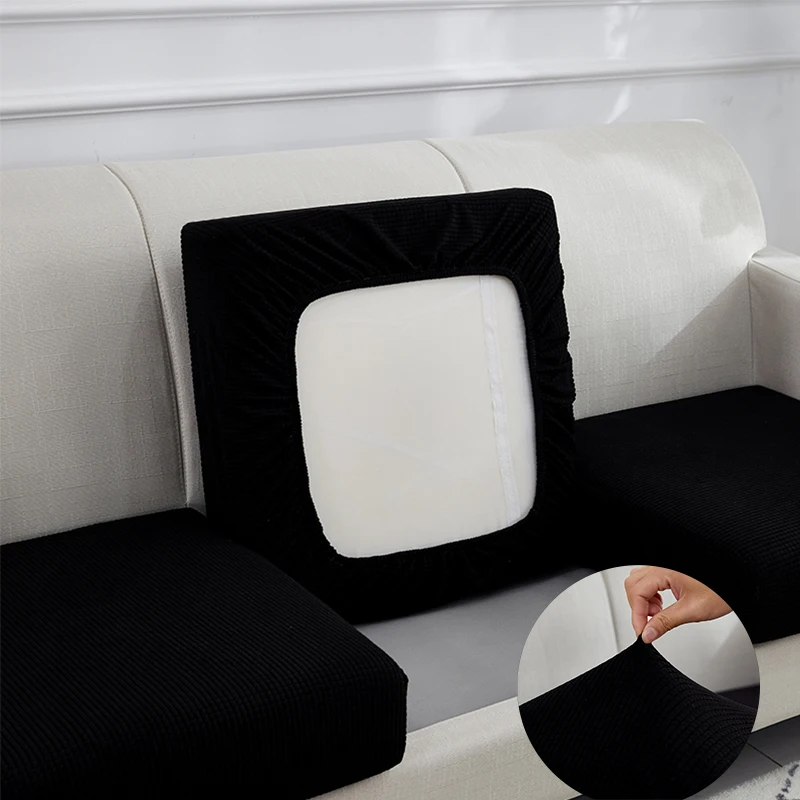 

XAXA Sofa Cushion Cover Elastic Thick Solid Color Corner L-Shaped Living Room Chair Couch Protective Slipcover Sofa Decoration