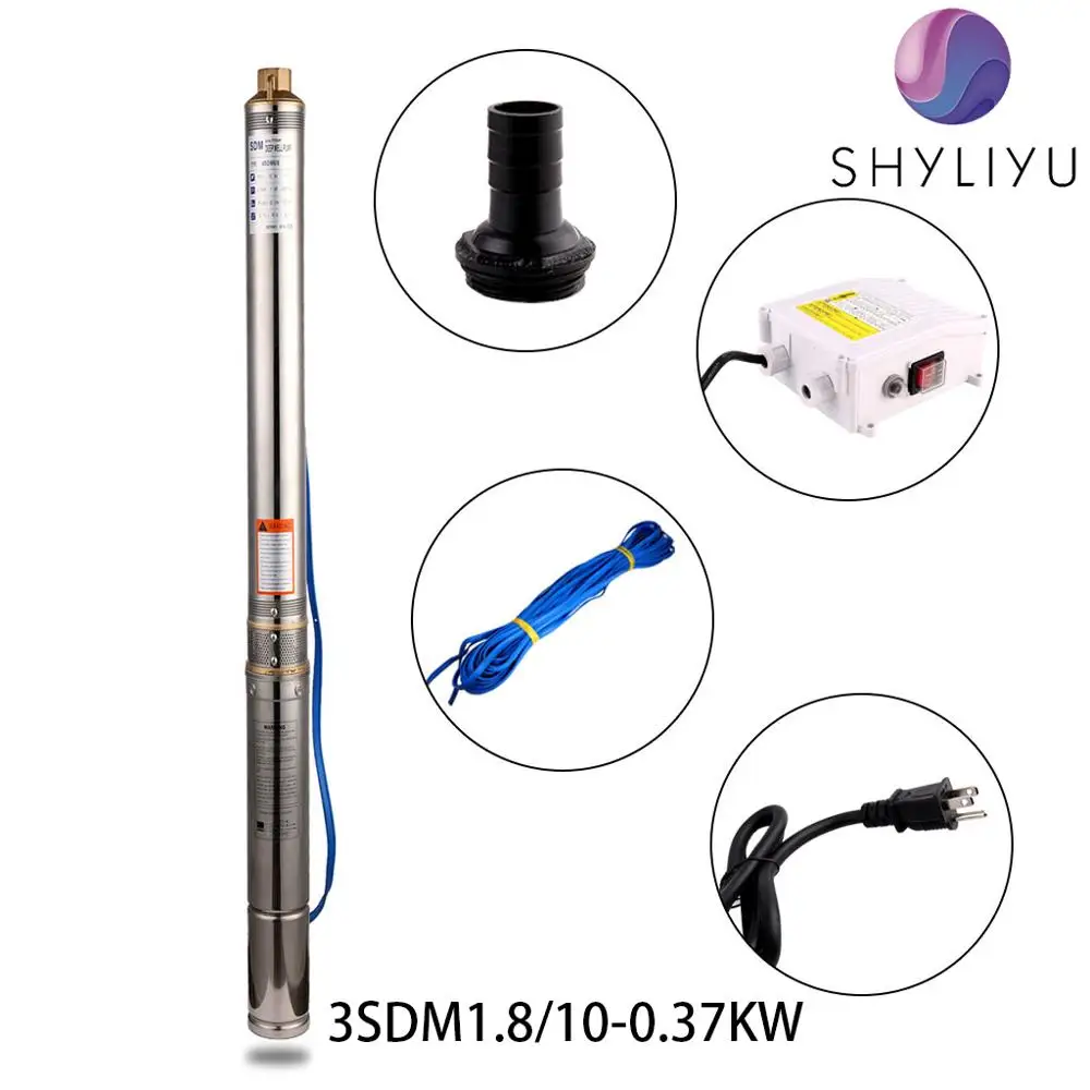 SHYLIYU 3 дюймов 0.5Hp Нержавеющая сталь глубинный хороший погружной насос 10 шт.