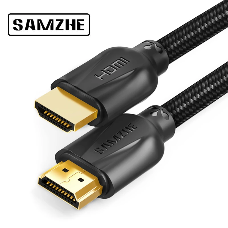 SAMZHE 4K HDMI 2,0 кабель 60 Гц Разрешение 3D Поддержка Хлопок HDMI кабель для ноутбука/tv BOX PS3 подключение к телевизору и большому экрану
