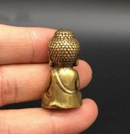 Pure Solid Brass Baby Buddh Mini Buddha Shakyamuni Small Ornament Bronze Pendant Exorcism Fengshui Carving |