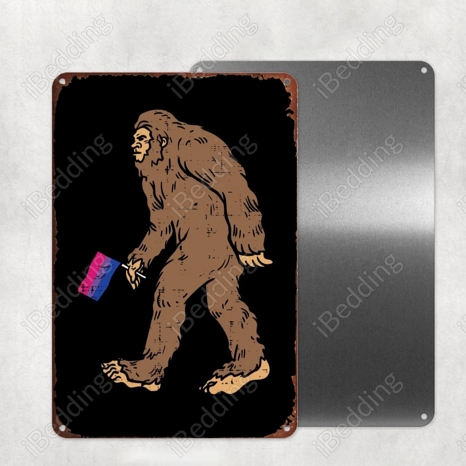 

Bigfoot бисексуальный Прайд металлическая планшетофон для бара, паба, клуба, украшение для стен, железная живопись, декоративная пластина 20x30 с...