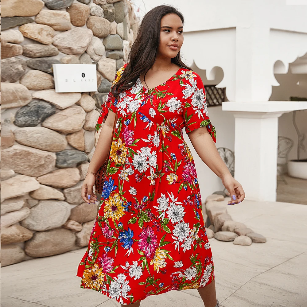 2021 Мода размера плюс женская обувь в богемном стиле хлопковое платье для девочек