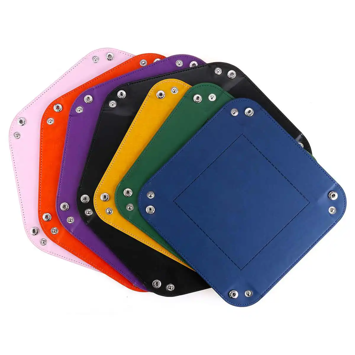 

1pcs PU Leather Folding Dice Tray Polyhedral Dice Box Plate For RPG Board Games Dice Storage Holder Case Dropshipping 2020