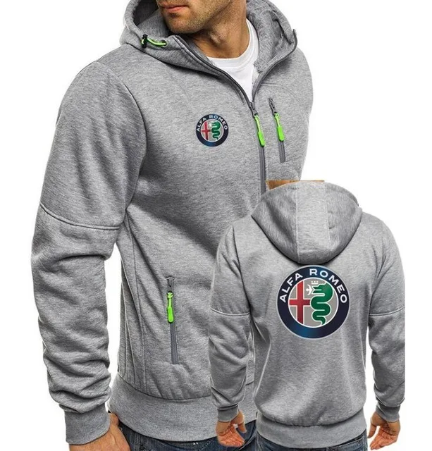 Осенняя брендовая мужская одежда Alfa Romeo толстовка с принтом Тонкая куртка на