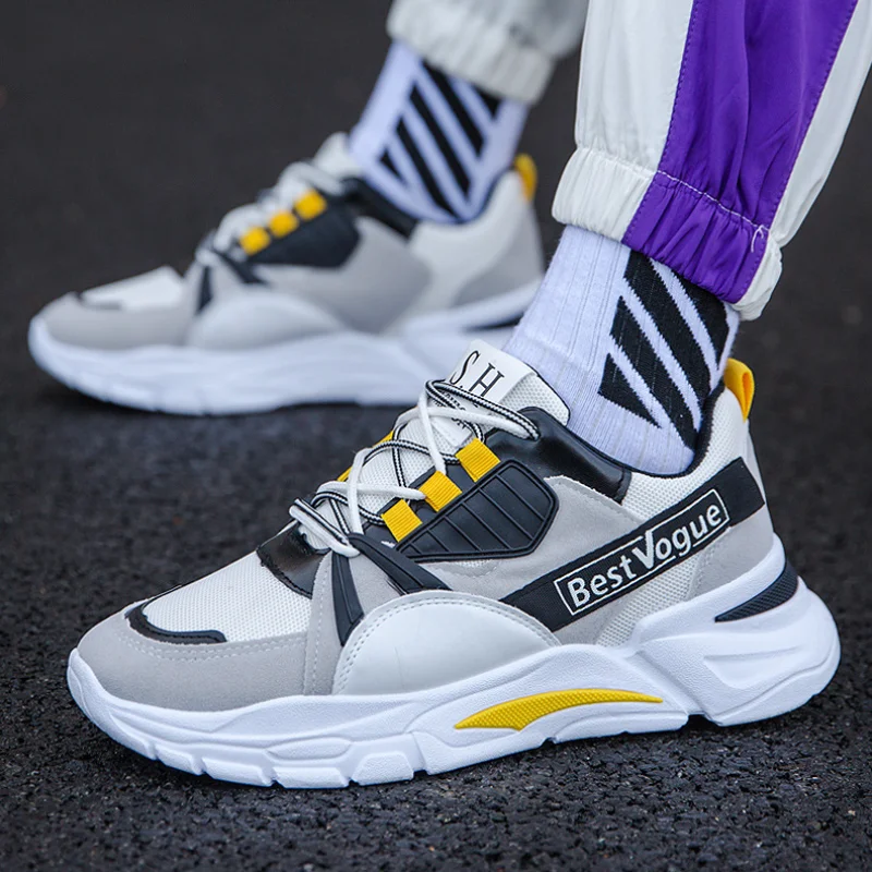 

Men Sneakers Casual Mens Shoes Breathable Trainers Fashions Mesh Sneaker Basket Tenis Hombre Men Shoe Big Size Shoes For Men