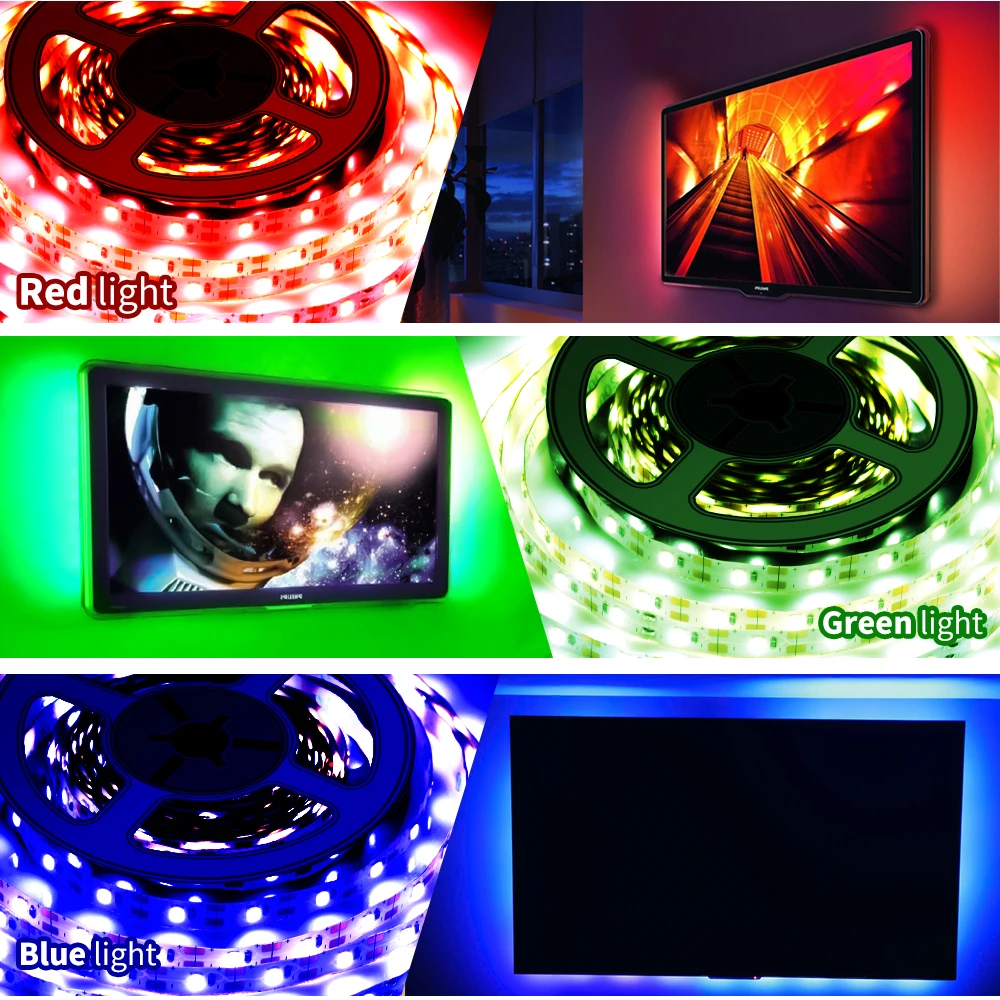 Светодиодная ленсветильник гибкая Водонепроницаемая светодиодная лента 5 В 0