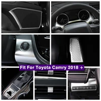 silver interior accessories door speaker gear box dashbaord danger lamps cover trim fit for toyota camry 2018 2019 2020