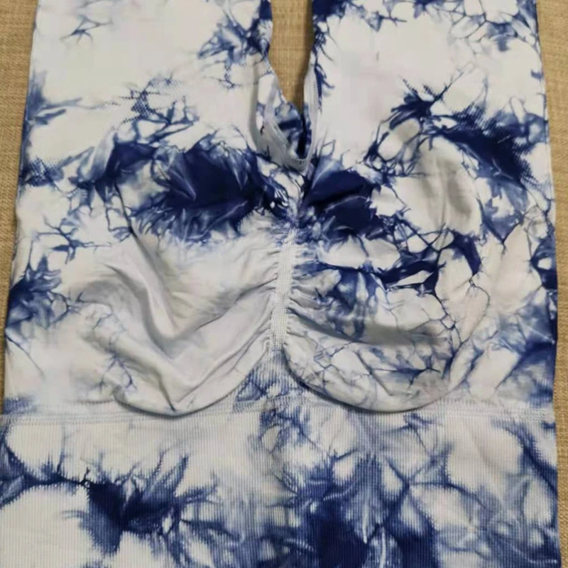 

Tie-Dyed Yoga Leggings Women High Waisted Colorful Sexy Outdoor Fitness Jacquard Naked Feel Bounce Seamless Joggers Tights Pants