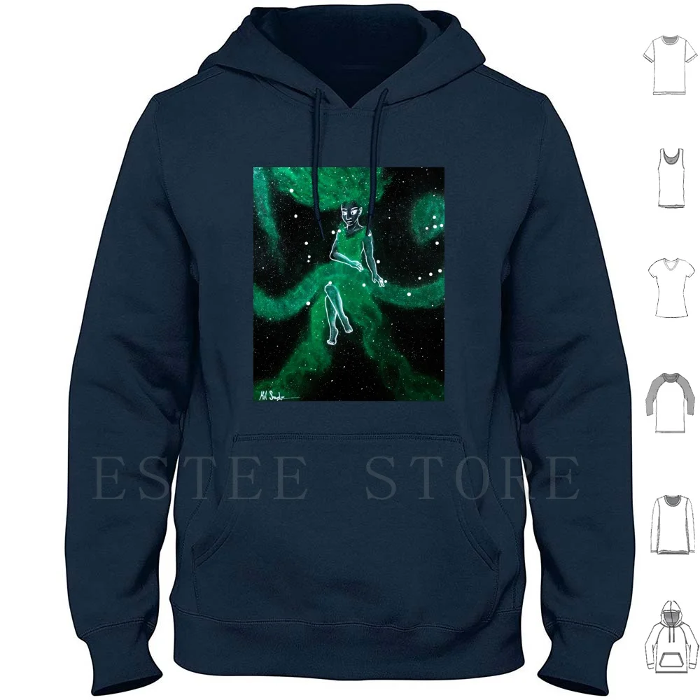 

Ophiuchus And Serpens Hoodie Long Sleeve Stars Star Astronomy Ophiuchus Serpens Snake Serpent Bearer Green Black White