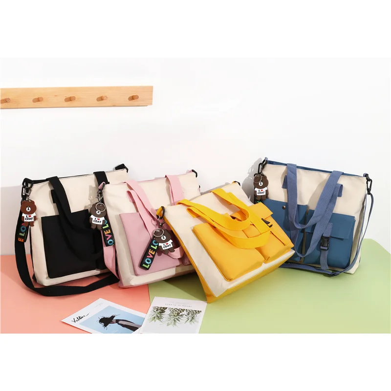 

2021 New Cute And Colorful Nylon Tote Bag. Waterproof. Fashion City Lady Single Shoulder Oblique Cross Bag