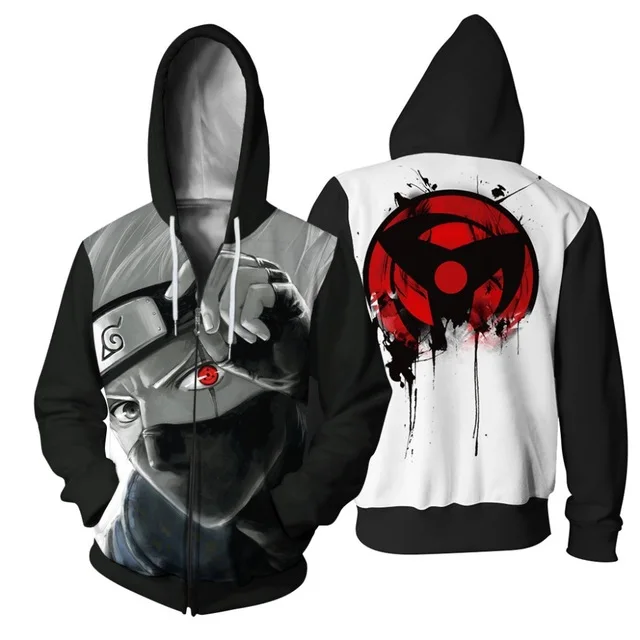 Коричневый Горячая аниме Наруто Akatsuki костюмы Хокаге Наруто Узумаки Косплей Наруто толстовки куртки 3D напечатанные на молнии толстовки кофты - Цвет: Коричневый