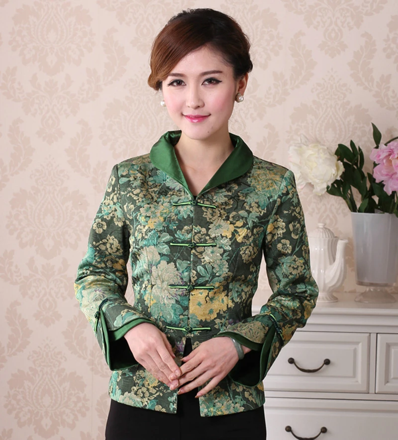 Китайская куртка для среднего и пожилого возраста костюм Тан женщин с длинными
