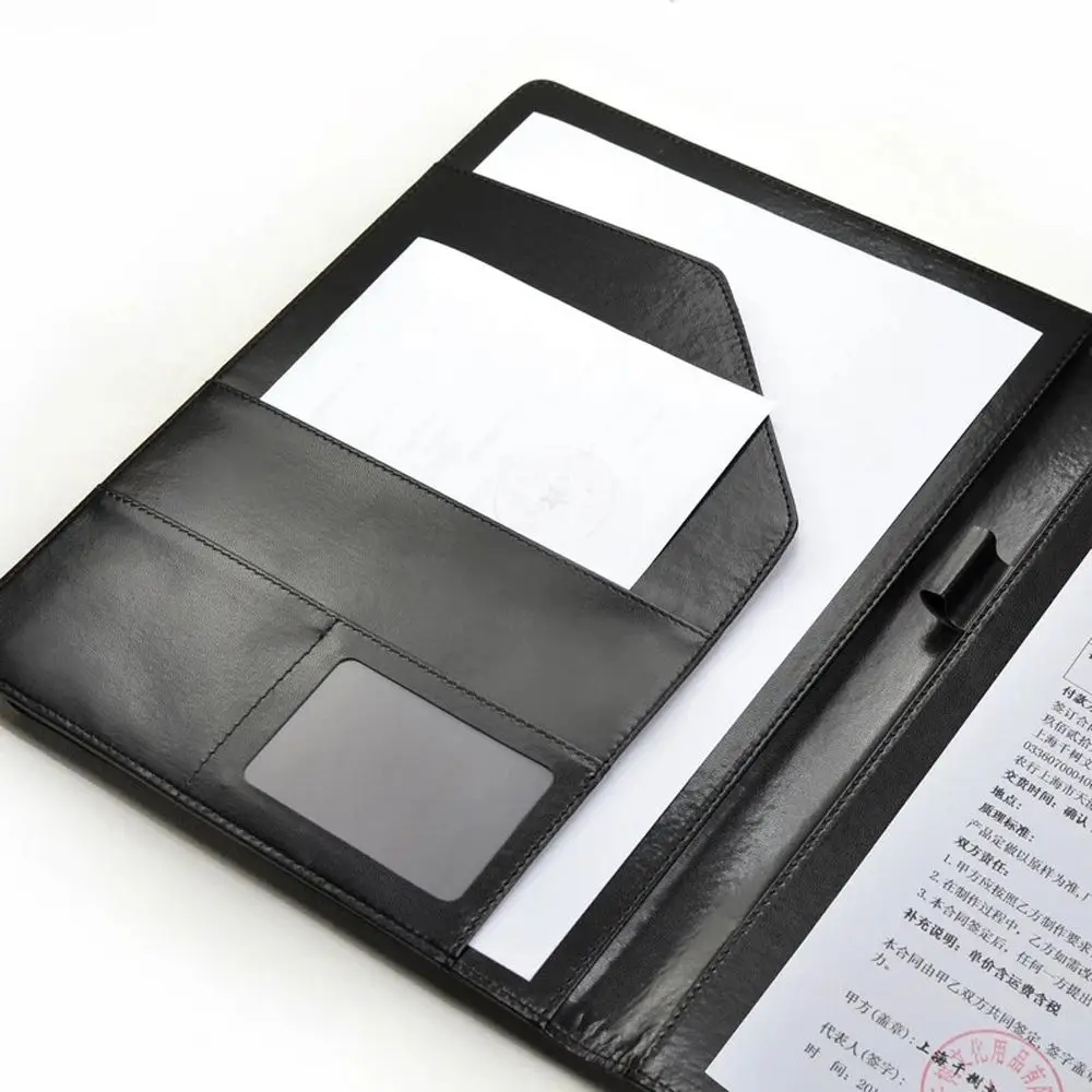 

1PC Multifunctional A4 Conference Folder Business Stationery Folder Leather Contract File Folders