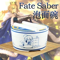fgo fatestay night altria pendragon saber cosplay instant noodle bowl tableware anti scalding lunch box with spoon chopsticks