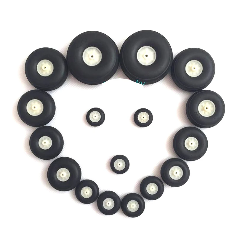 10 шт./лот эластичные резиновые колеса для радиоуправляемого самолета с