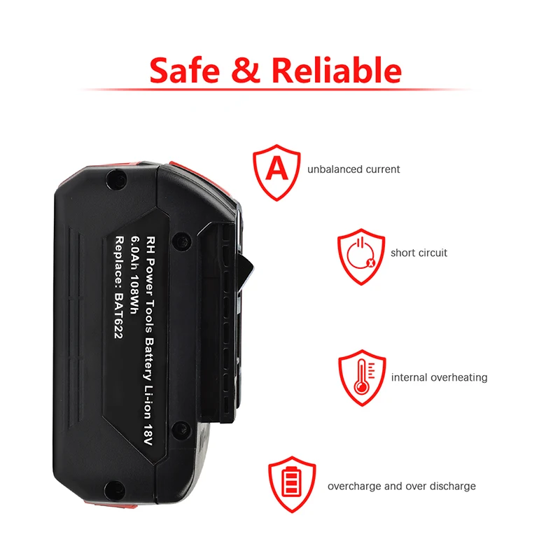 Аккумулятор BAT618 18 в 2607336235 Ач для Bosch BAT609 BAT620 BAT622 BAT609G BAT619 BAT619G BAT610G 2607336169 Z50 |