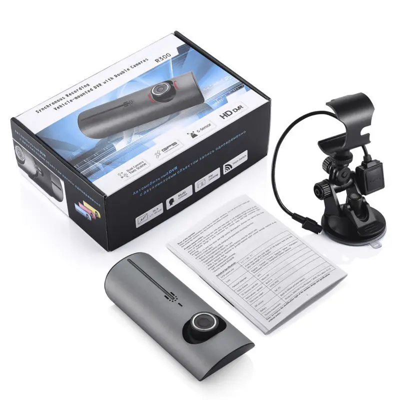 

R300 1080P HD Car DVR Camera Dual Lens GPS Camera Dash Cam Rear View Video Recorder DashCam Car DVRs