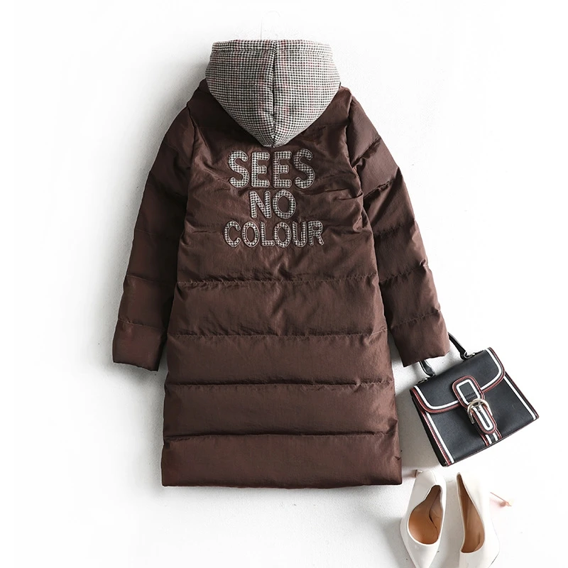 

Korea Oversized 2020 Winter New Plus Size Women's Cotton-padded Coat Is Thinner Cotton-padded Jacket Mid-length Hooded Parkas