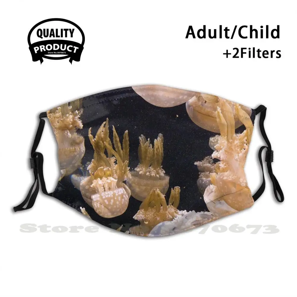 

Многоразовая маска для лица с Медузой, моющаяся маска для лица против пыли, морская, Тихоокеанская, морская, морская Медуза, желе
