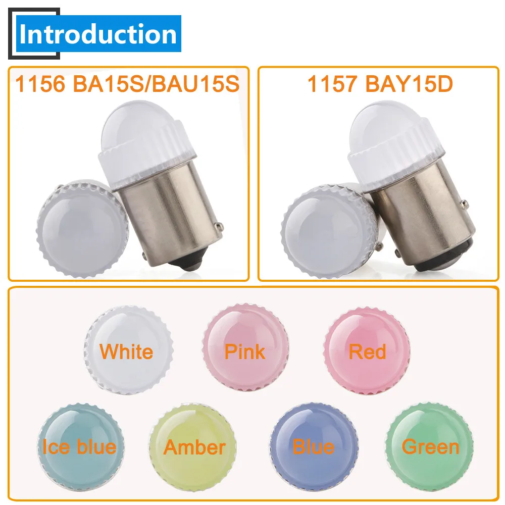 2шт DC12V P21/5W Автомобильный светильник 5630 3 SMD 1156 BAU15S 1157 BAY15D матовые лампы для