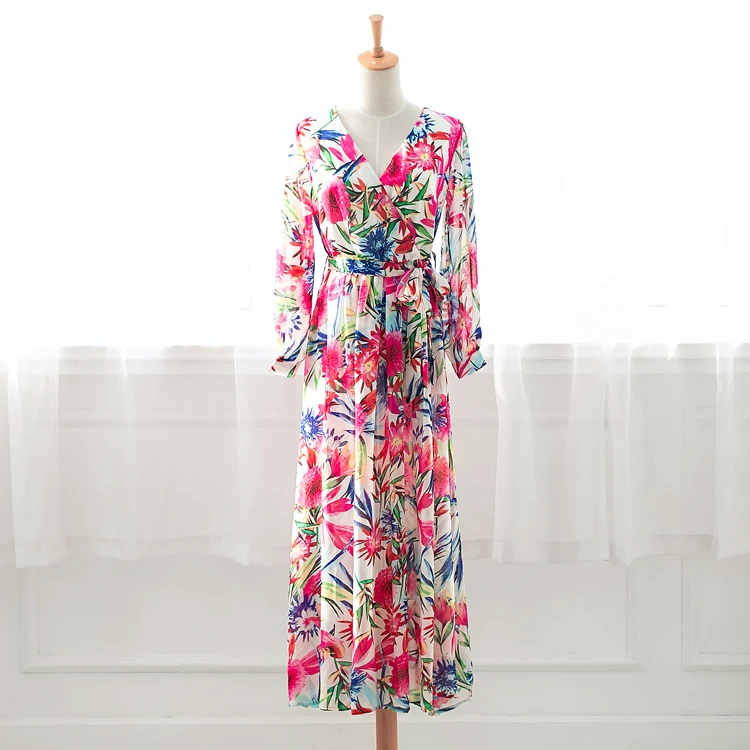 Женское Цветочное платье в стиле бохо летнее женское свободное макси с длинным