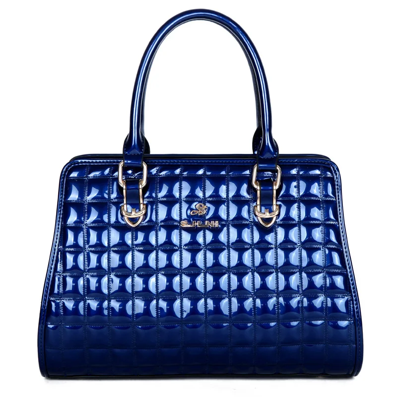 

New Fashion Diamond Lattice Women Handbags European Patent Leather Ladies Shoulder Bags Female Girl Brand Luxury Crossbody Bag
