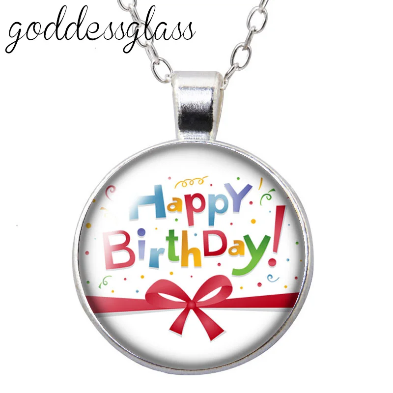 Изображения на день рождения подарок круглый стеклянный кабошон в форме торта